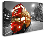 London Vintage Red Bus Wall Art Canvas 8998-1042