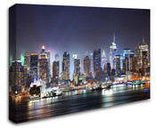 New York City Manhattan Skyline View Wall Art Canvas 8998-1047
