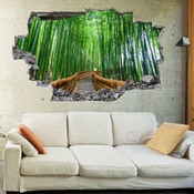 3D Broken Wall Forest Tree Wall Stickers 5302-1011