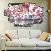 3D Broken Wall Flower Blossom Wall Stickers 5302-1077