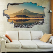 3D Broken Wall Mount Fuji Wall Stickers 5302-1090