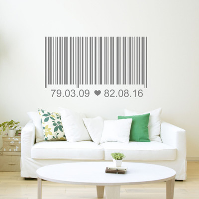 barcode wall sticker