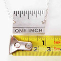 Give Me an Inch - Real Inch Ruler Necklace Silver Plated Chain