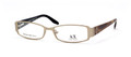 Armani Exchange 125 Eyeglasses 03YG Shiny Light Gold Blk
