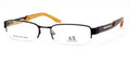 Armani Exchange 127 Eyeglasses 0JGH Matt Blk Orange