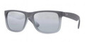 Ray Ban RB4165 Sunglas 852/88 Rubber Grey/Transp. Gray Mirror Grad