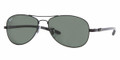 Ray Ban RB8301 Sunglasses 002 Black Crystal Green