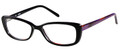 SAVVY SAVVY 385 Eyeglasses Blk Horn 53-16-140