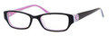 JUICY COUTURE 909 Eyeglasses 0W46 Blk Multi Striped 48-17-130