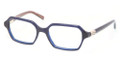 TORY BURCH TY 2043 Eyeglasses 1304 Navy W T Print 52-17-135