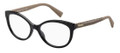 MAX MARA 1199 Eyeglasses 08WK Blk Khaki 52-17-140