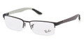 Ray Ban RX 8412 Eyeglasses 2503 Matte Blk 52-17-145