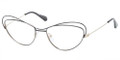 PRADA PR 56QV Eyeglasses QE31O1 Blk Brushed Pale Gold 53-17-135