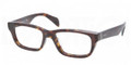 PRADA PR 11QV Eyeglasses 2AU1O1 Havana 54-18-145
