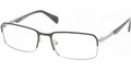 PRADA PR 61QV Eyeglasses 7AX1O1 Blk Gunmtl 56-18-140
