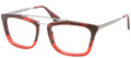 PRADA PR 18QV Eyeglasses RO01O1 Red Havana Grad Red 53-18-140