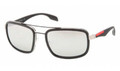 PRADA SPORT PS 52PS Sunglasses 1BO2B0 Blk Rubber 57-20-140