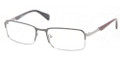 PRADA PR 61QV Eyeglasses OAV1O1 Grey Gunmtl 56-18-140