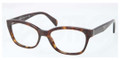 PRADA PR 20PV Eyeglasses 2AU1O1 Havana 52-17-140