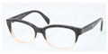 PRADA PR 20PV Eyeglasses QFJ1O1 Blk Grad Pink 54-17-140