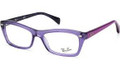 Ray Ban RX 5255 Eyeglasses 5230 Shiny Transp Violet 51-16-135
