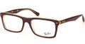 Ray Ban RX 5287 Eyeglasses 5372 Top Red On Transp Beige 52-18-140