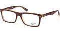 Ray Ban RX 5287 Eyeglasses 5372 Top Red On Transp Beige 54-18-145