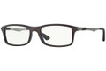 Ray Ban RX 7017 Eyeglasses 5258 Top Br On Blk 56-17-145