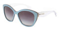 Dolce & Gabbana DG 4220 Sunglasses 27968G Azure/Gold/Crystal 55-17-140