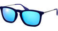 Ray Ban RB 4187 Sunglasses 608155 Flock Blue 54-18-145