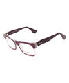 MIU MIU MU 07LV Eyeglasses DHH1O1 Top Cyclamen/Glitter/Tr 51-18-140