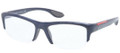 PRADA SPORT PS 04EV Eyeglasses SMB1O1 Metalized Blue Shiny 55-18-145