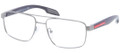 PRADA SPORT PS 56EV Eyeglasses 7CQ1O1 Gunmtl Shiny 55-16-140
