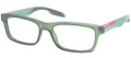 PRADA SPORT PS 07CV Eyeglasses SMK1O1 Matte Transp Grn 53-18-140