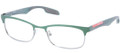 PRADA SPORT PS 54DV Eyeglasses SMM1O1 Gunmtl/Metalized Grn 51-18-140