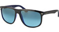 Ray Ban RB 4147 Sunglasses 60934M Top Blk On Opal Blue 56-15-145