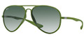 Ray Ban RB 4180 Sunglasses 60868E Metalized Grn 58-13-140