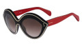 VALENTINO V689S Sunglasses 017 Blk Red 54-19-135