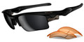 Oakley Fast Jacket Xl 9156 Sunglasses 915601 Polished Black