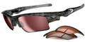 Oakley Fast Jacket Xl 9156 Sunglasses 915606 Black Plaid