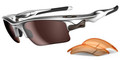 Oakley Fast Jacket Xl 9156 Sunglasses 915608 Silver Black