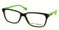 D&G Eyeglasses DD 1238 2687 Havana On Green 54-15-140