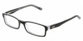 D&G DD 1180 Eyeglasses 675 Blk On Clear 53-17-140