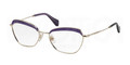 Miu Miu Eyeglasses MU 51NV TFI1O1 Pale Gold Violet Transparent 54-17-140