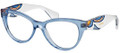 Miu Miu Eyeglasses MU 03NV TII1O1 Transparent Blue 51-16-140