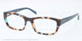 Prada Eyeglasses PR 18OV NAG1O1 Havana Spotted Blue 52-18-135