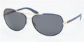 TORY BURCH TY 6013Q Sunglasses 941/87 Navy Leather 60-14-130