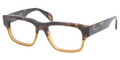 Prada Eyeglasses PR 19QV RO41O1 Spotted Brown/Matte Brown 53-17-145