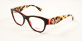 Prada Eyeglasses PR 10RV 7I61O1 Top Black Red 53-17-140
