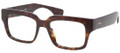 Prada Eyeglasses PR 12QV 2AU1O1 Havana 49-18-140